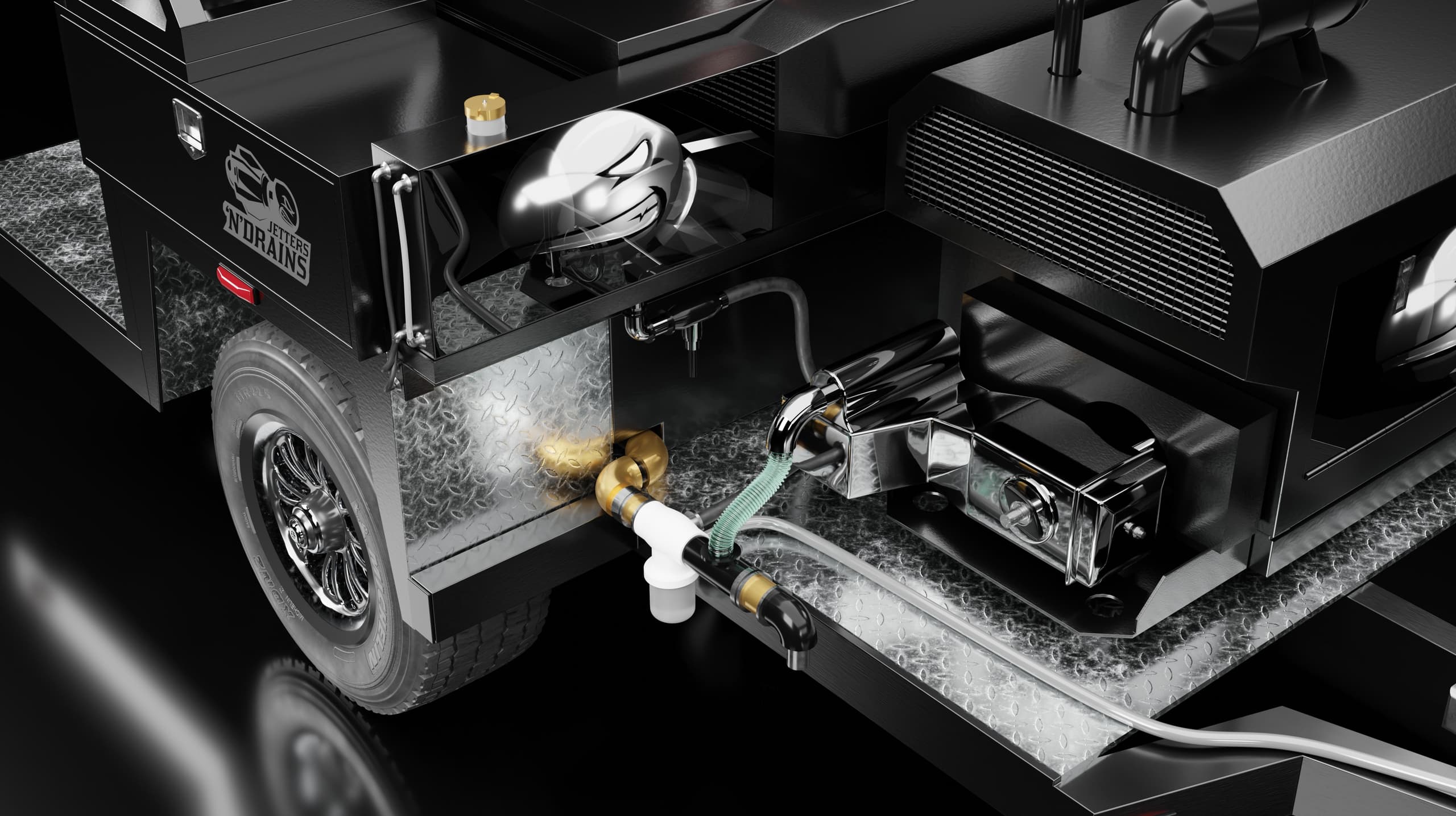 High-pressure jetting hose system