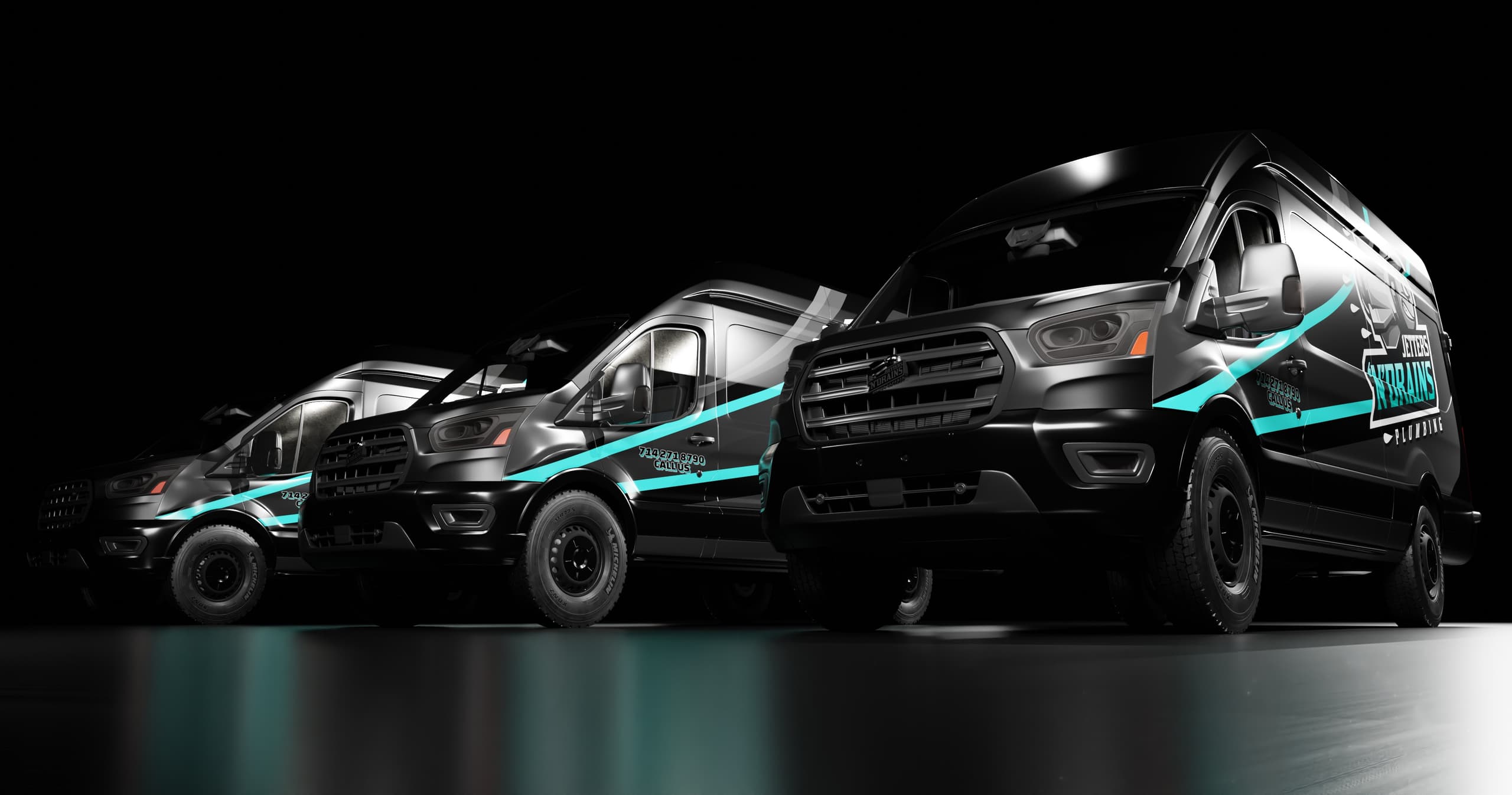 Jetters N' Drains service fleet