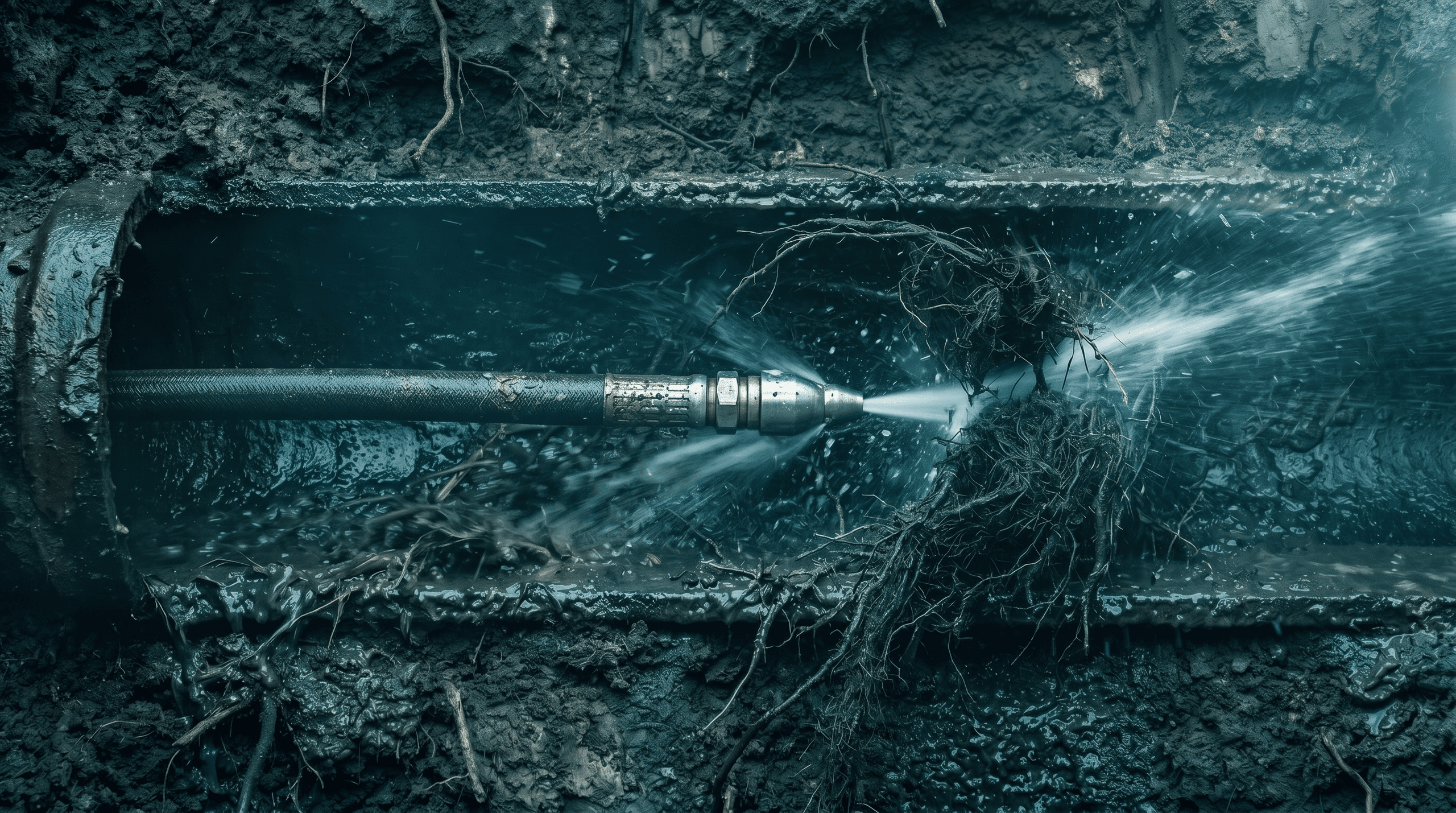 Sewer jetter nozzle configured for root cutting